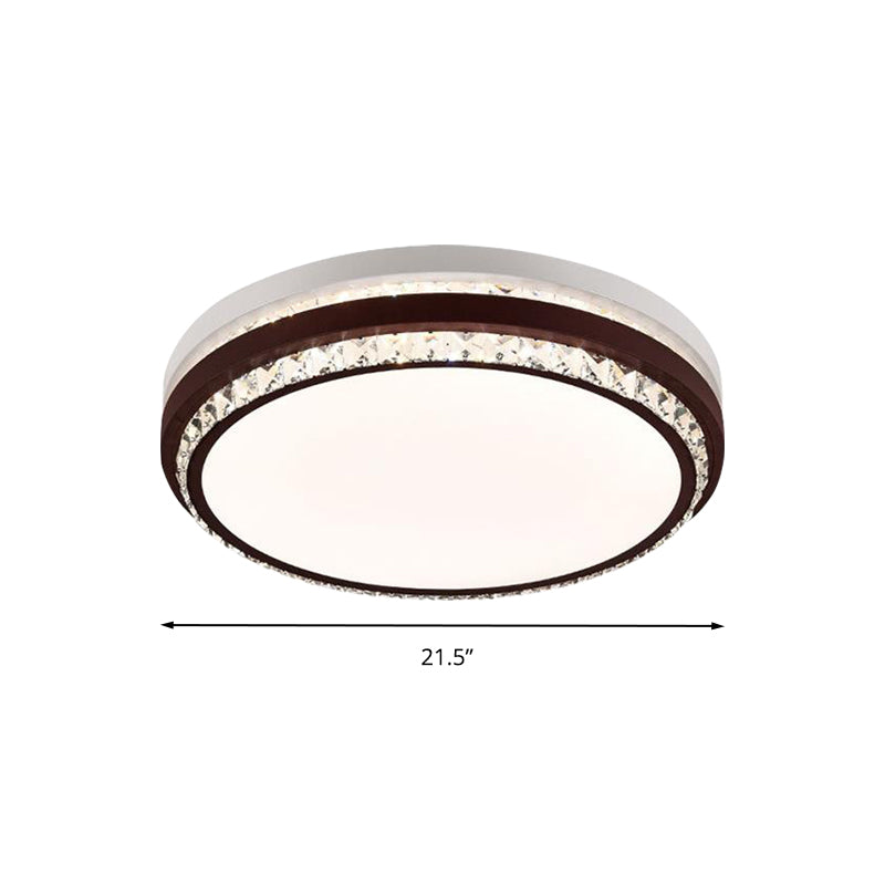 Modern Coffee LED Ceiling Light Fixture for Living Room - Dimmable, Remote Control, Multiple Shapes & Colors