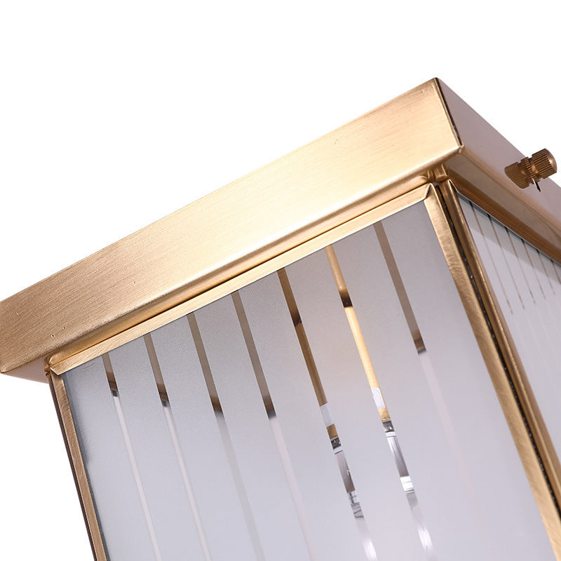 Opal Glass Flush Mount Light with Colonial Brass Finish - Ideal for Bedroom Ceiling Illumination