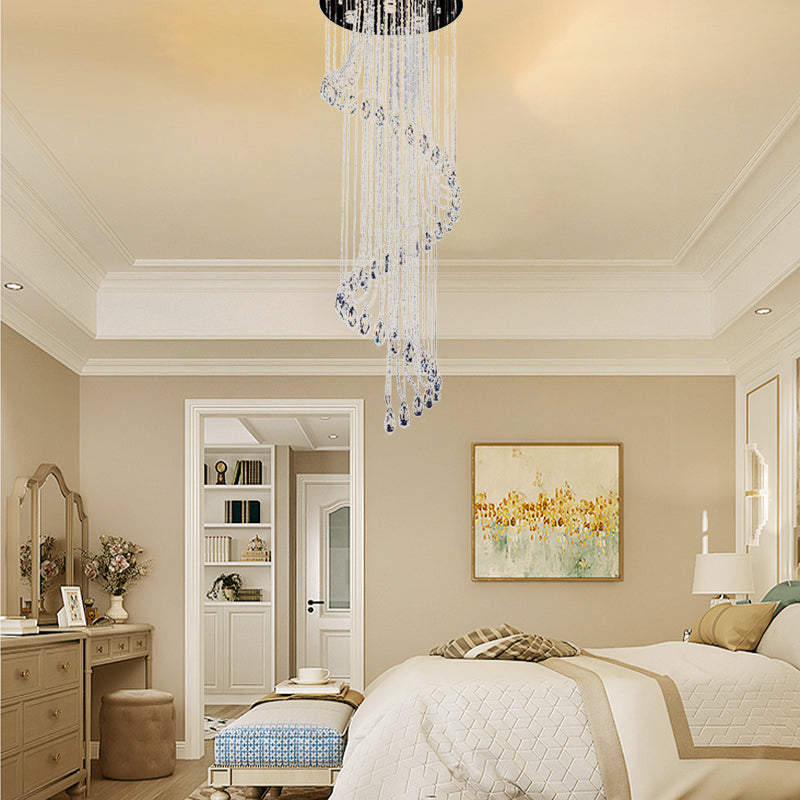 Modern Stainless-Steel Flush Mount Ceiling Light Fixture with 5 Bulbs