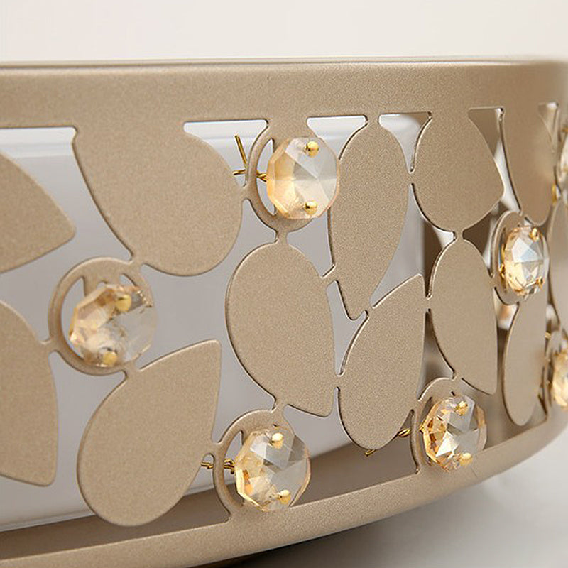 Modern Cylindrical Crystal LED Ceiling Light with Remote Dimming and Color Changing - Perfect for Bedroom