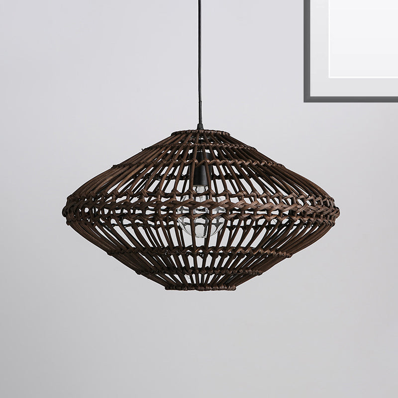 Contemporary Black/Yellow Laser Cut 1 Head Wood Pendant Light For Restaurants Black