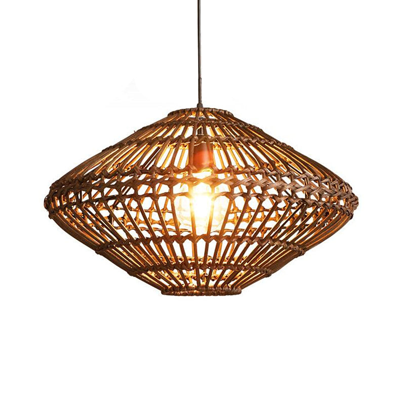 Contemporary Black/Yellow Laser Cut 1 Head Wood Pendant Light For Restaurants