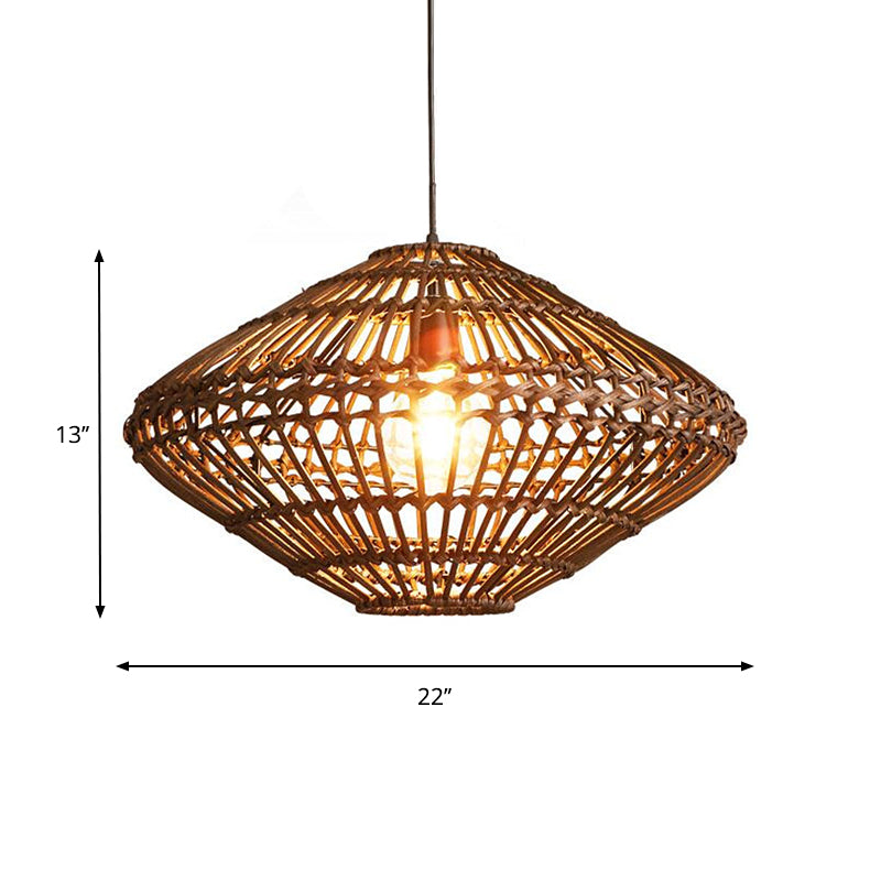 Contemporary Black/Yellow Laser Cut 1 Head Wood Pendant Light For Restaurants