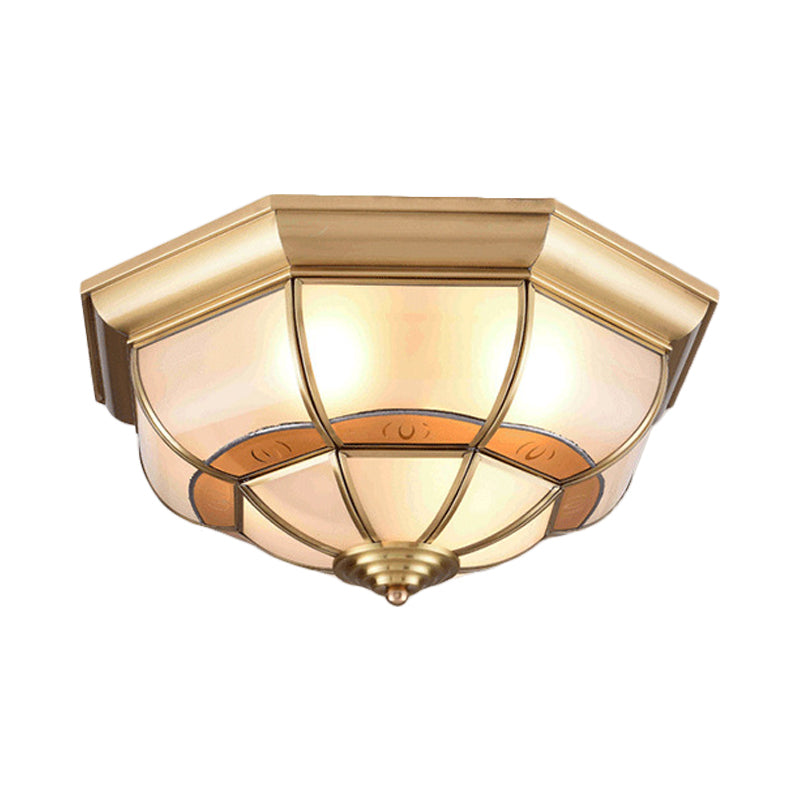 Luminaire encastré en métal et laiton : support de plafond antique pour salon - 4/6 ampoules, largeur 18"/21,5"
