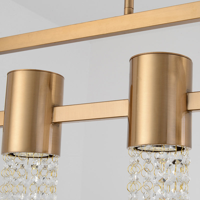 Modern 8/10 Bulb LED Gold Crystal Pendant Chandelier for Bedroom