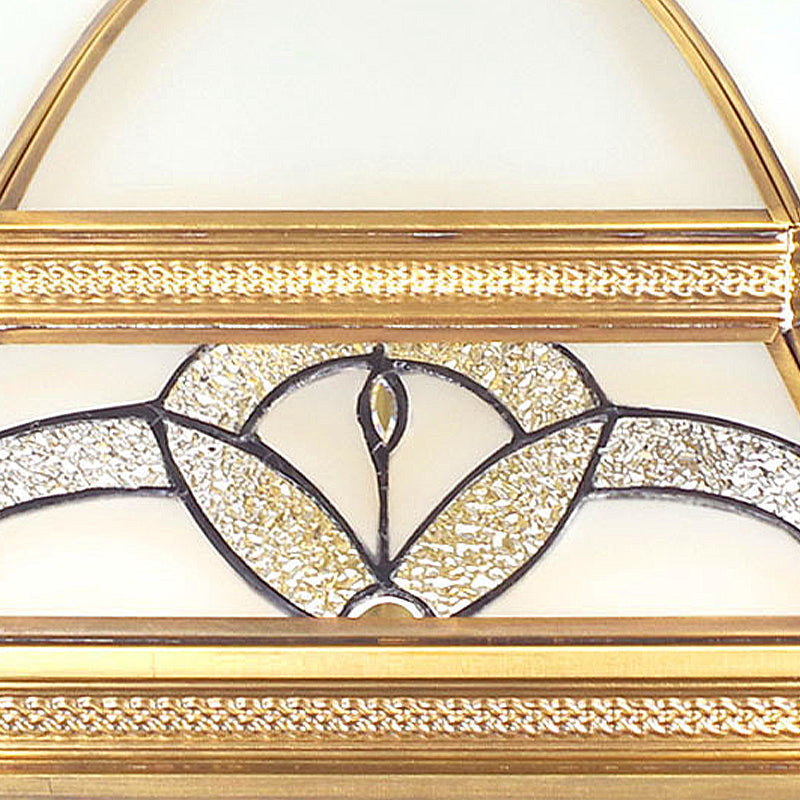 Gold Chandelier Dome With Sandblasted Glass - 6/7 Lights Down Lighting Pendant For Living Room