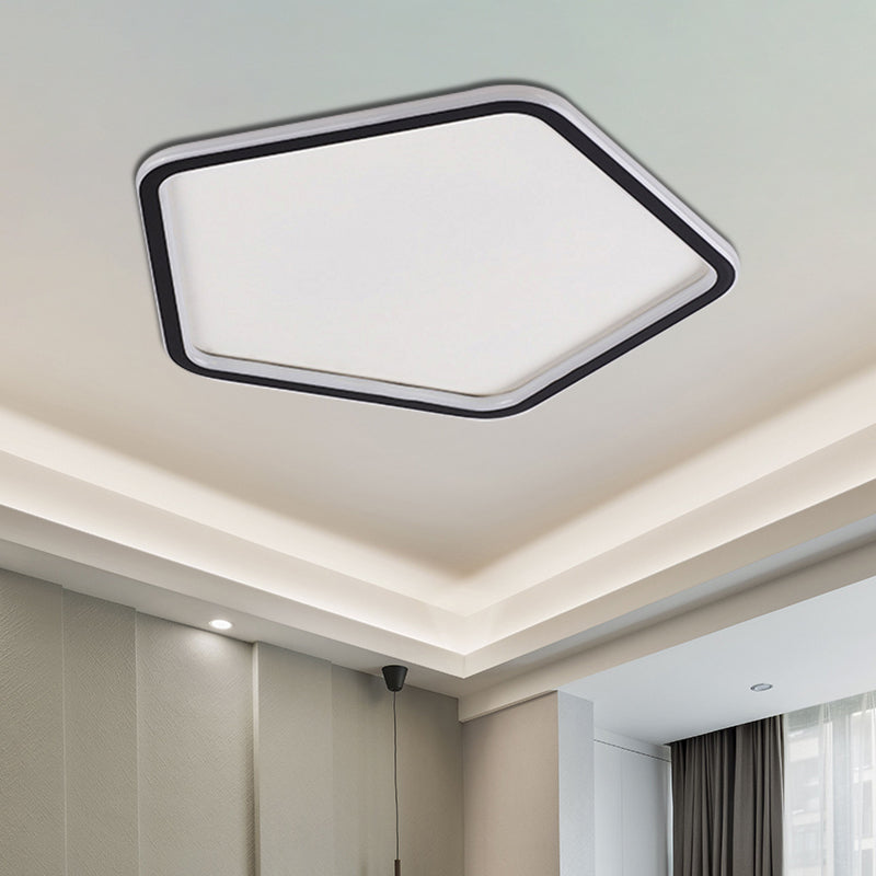 Black Minimalist LED Ceiling Light in Warm/White, Available in 3 Sizes