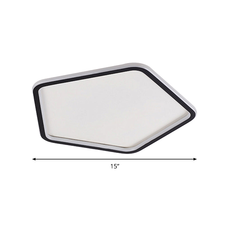Black Minimalist LED Ceiling Light in Warm/White, Available in 3 Sizes
