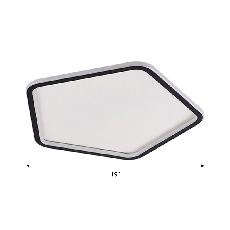 Black Minimalist LED Ceiling Light in Warm/White, Available in 3 Sizes