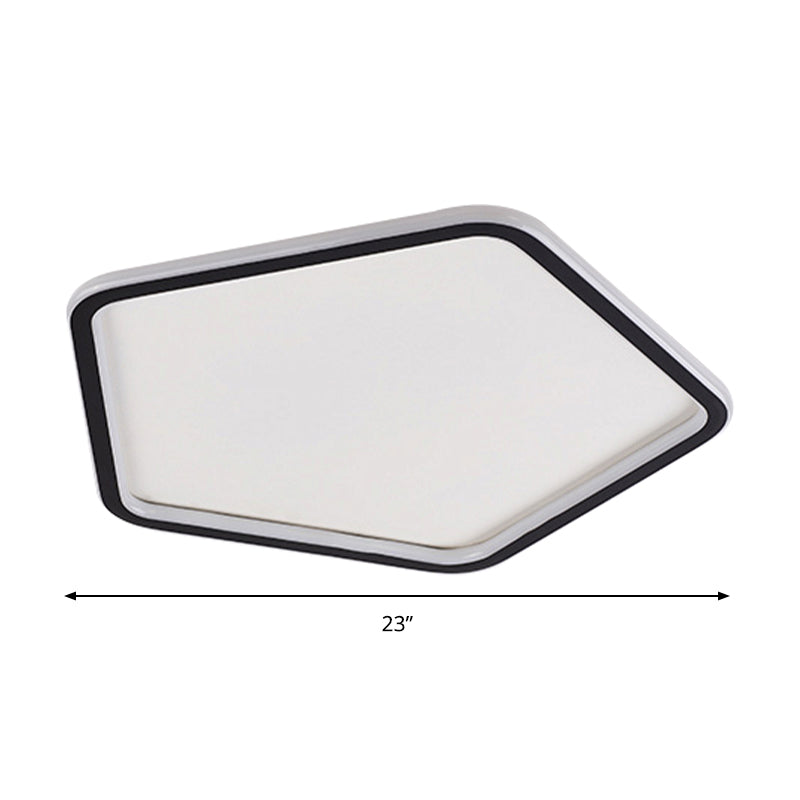 Black Minimalist LED Ceiling Light in Warm/White, Available in 3 Sizes