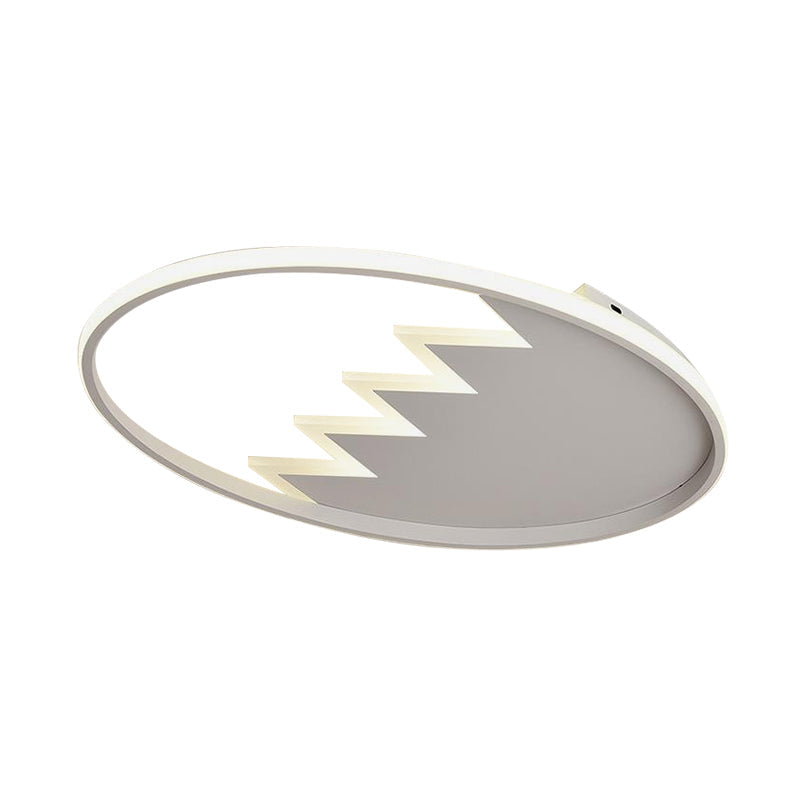 Contemporary Acrylic Round Ceiling Light, 22"/26" Wide, Black/White LED Flush Mount Fixture with Remote Control Dimming - Warm/White Light