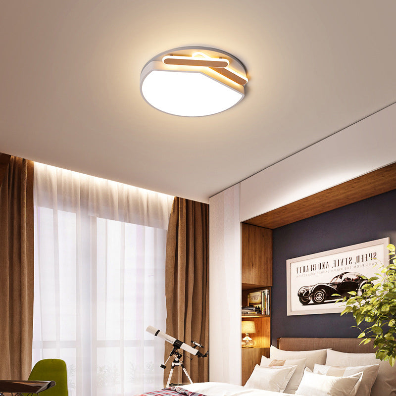 Contemporary Round Metal Ceiling Mounted Fixture: Gold/Black & White LED Ceiling Light (16.5"/20.5") - Warm/White Light, Stepless Dimming, Remote Control