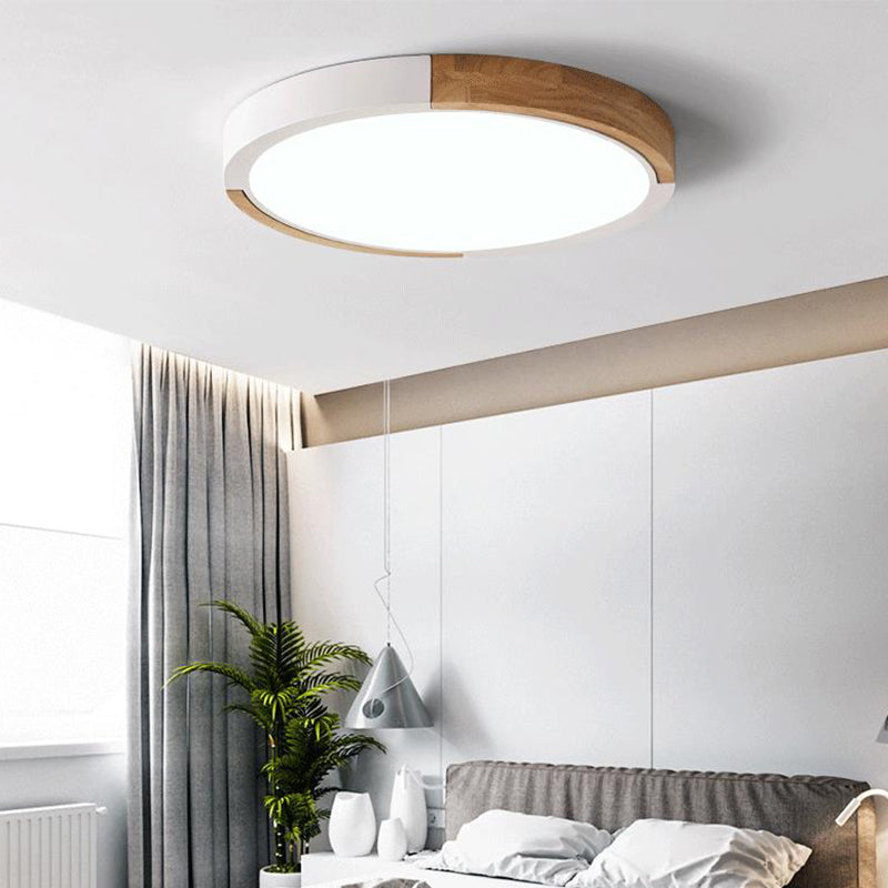 Circular Macaron LED Flush Mount Ceiling Light in 3 Colors and 2 Light Options, 16"/19.5" Wide