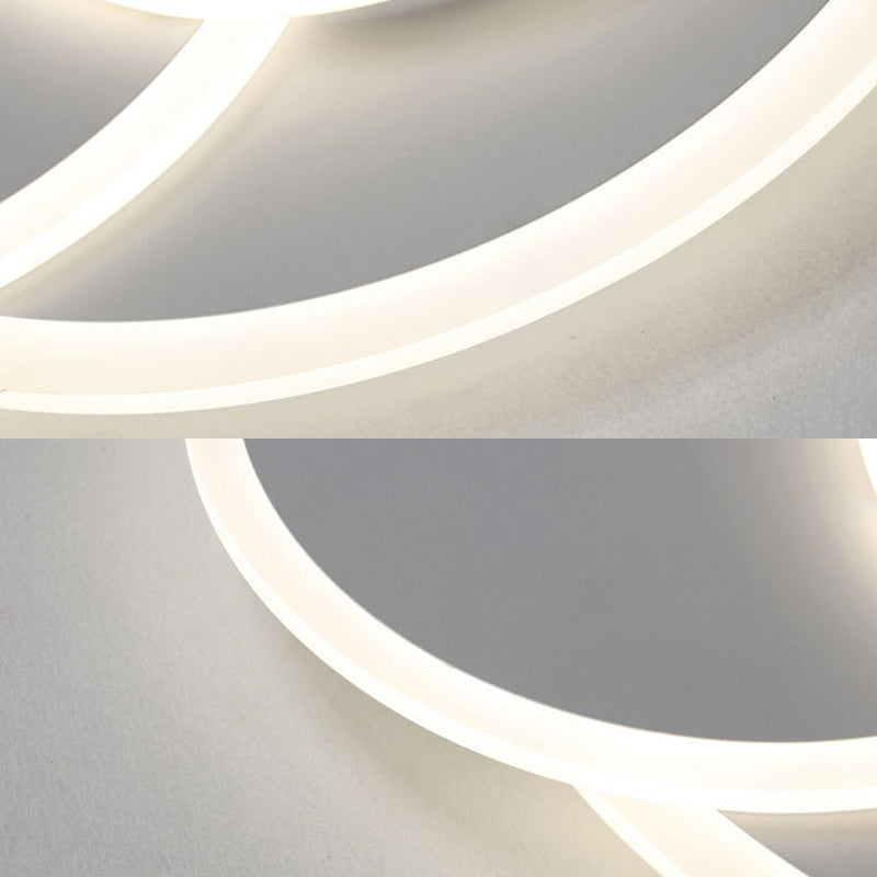 Plafonnier LED encastré moderne pour chambres à coucher - 19"/23" de large, gradation continue, télécommande - Lumière blanche, ambiance chaleureuse
