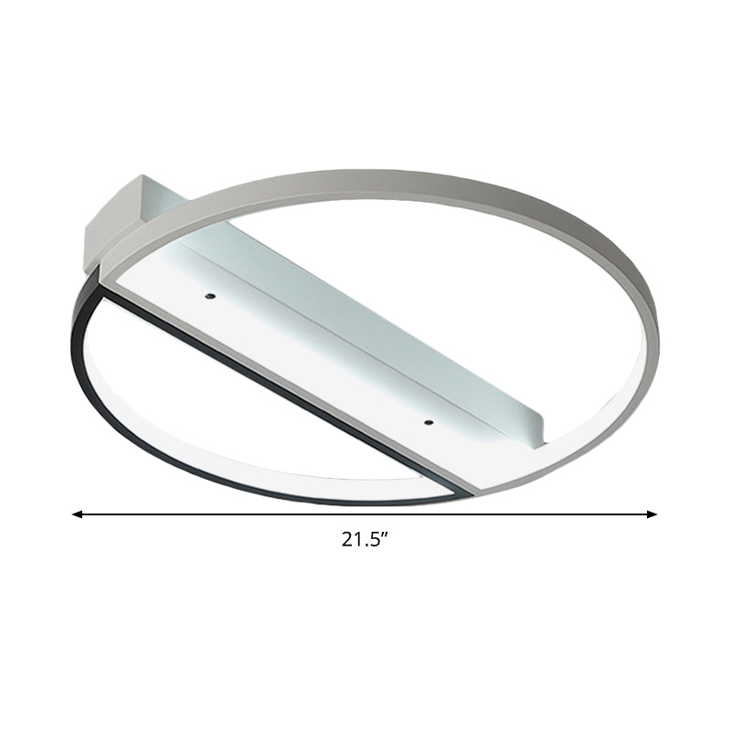 Minimalist Acrylic LED Ceiling Light - Flush Mount Ring Design