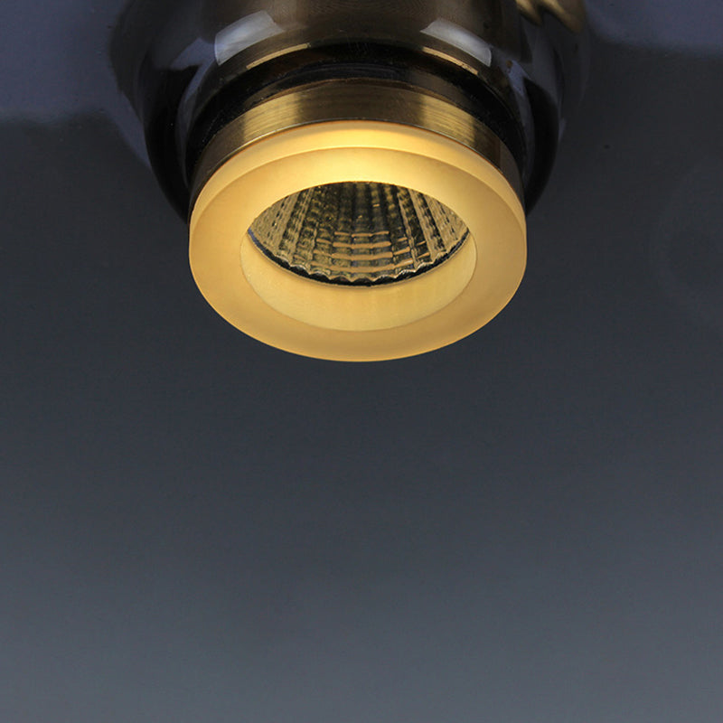Modern Smoky Glass Dome Pendant Ceiling Light with 1 Bulb in Warm/White Light