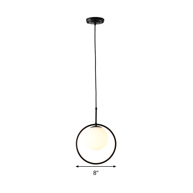 Suspension sphérique moderne en verre blanc - Parfait pour le plafond de la chambre