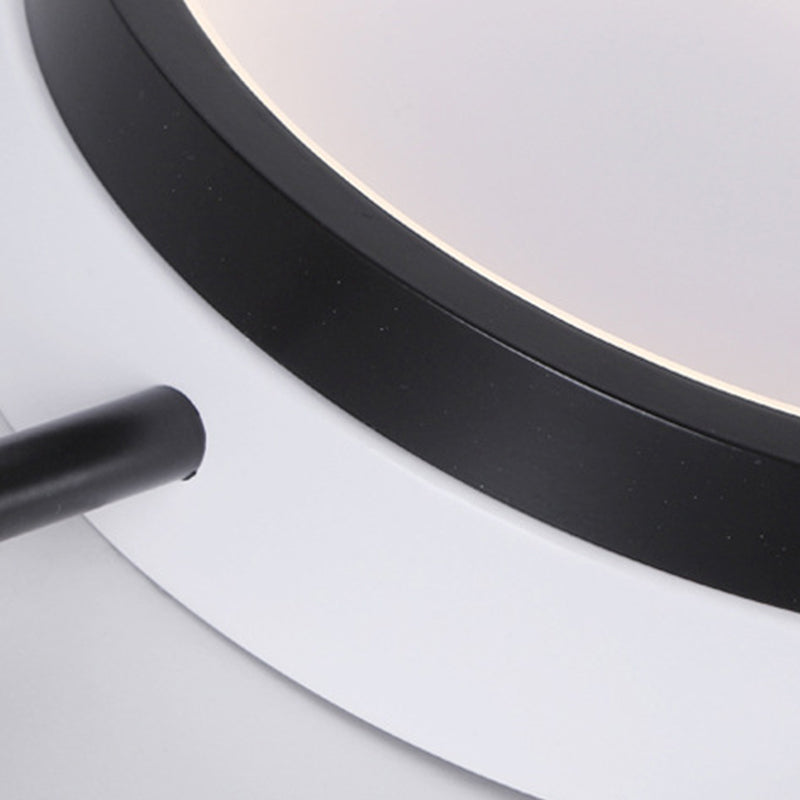 Nordic Acrylic LED Flush Light: Black Molecular Design, 4/5 Light Options, Warm/White, Ideal for Living Room Ceiling
