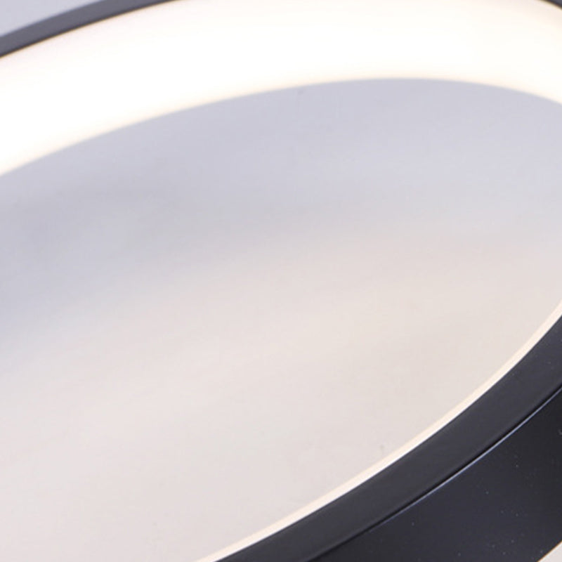 Nordic Acrylic LED Flush Light: Black Molecular Design, 4/5 Light Options, Warm/White, Ideal for Living Room Ceiling