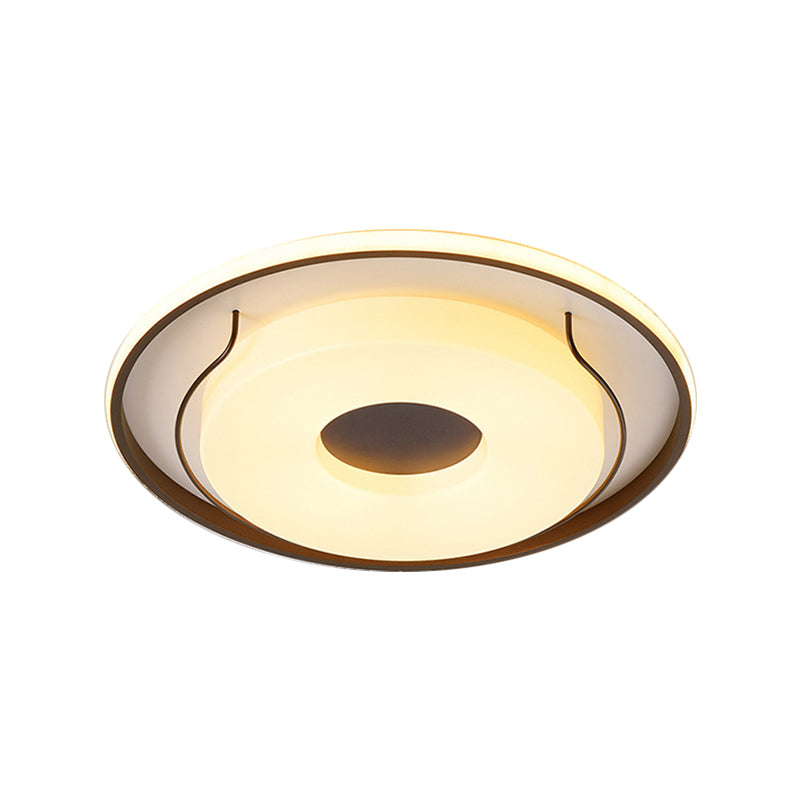 Nordic Style LED Acrylic Flushmount Lighting - 16"/19.5" Dia White Round Ceiling Flush Light (Warm/White Light)