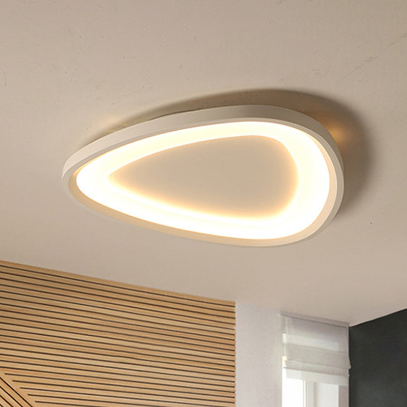 Modern Triangle Ceiling Mount Light - 18"/23.5" W - Stylish Metal LED - Flush Lighting - Warm/White - Remote Control - Dimmable
