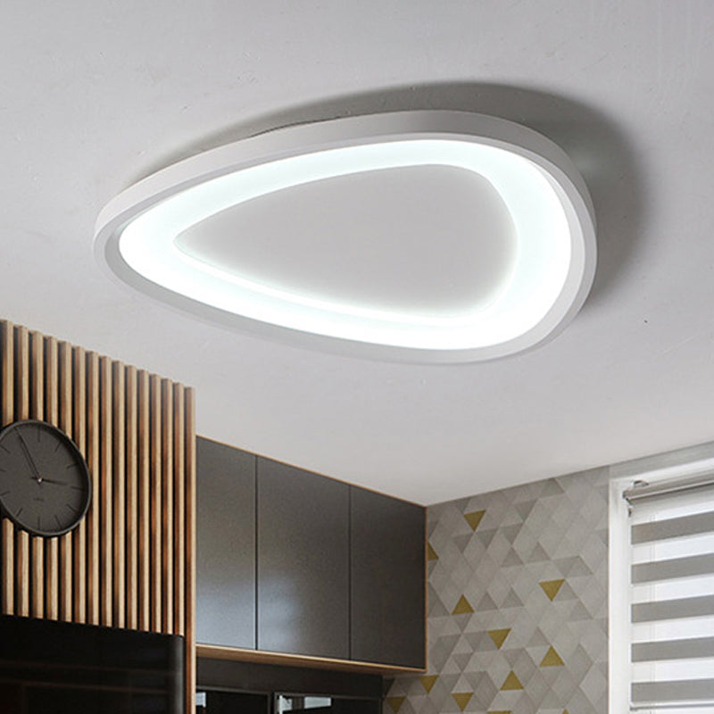 Modern Triangle Ceiling Mount Light - 18"/23.5" W - Stylish Metal LED - Flush Lighting - Warm/White - Remote Control - Dimmable