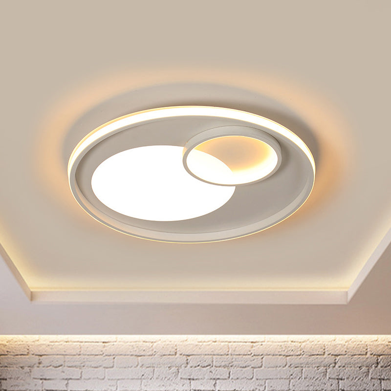 Modernist LED Acrylic Ceiling Light Fixture - 18"/21.5" Diameter - Warm/White Light - Remote Control Dimming