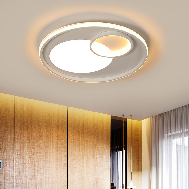 Modernist LED Acrylic Ceiling Light Fixture - 18"/21.5" Diameter - Warm/White Light - Remote Control Dimming
