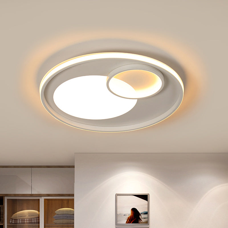 Modernist LED Acrylic Ceiling Light Fixture - 18"/21.5" Diameter - Warm/White Light - Remote Control Dimming