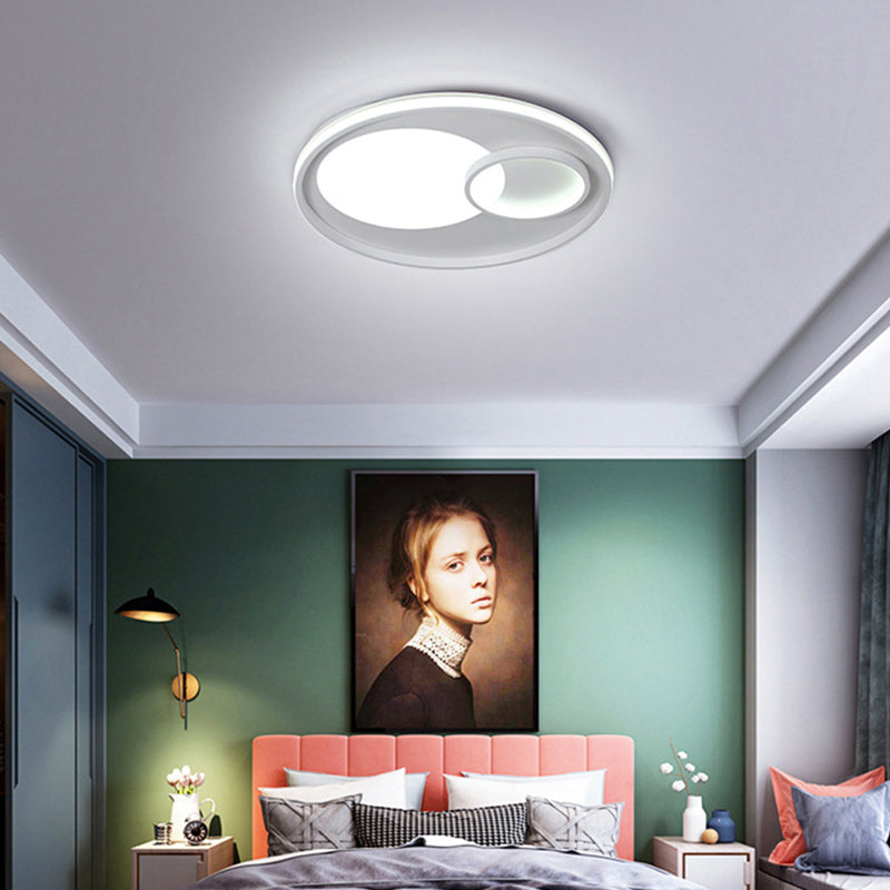 Modernist LED Acrylic Ceiling Light Fixture - 18"/21.5" Diameter - Warm/White Light - Remote Control Dimming