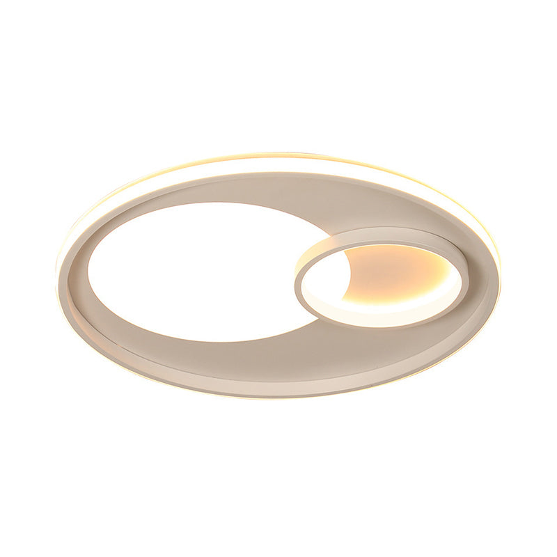 Modernist LED Acrylic Ceiling Light Fixture - 18"/21.5" Diameter - Warm/White Light - Remote Control Dimming