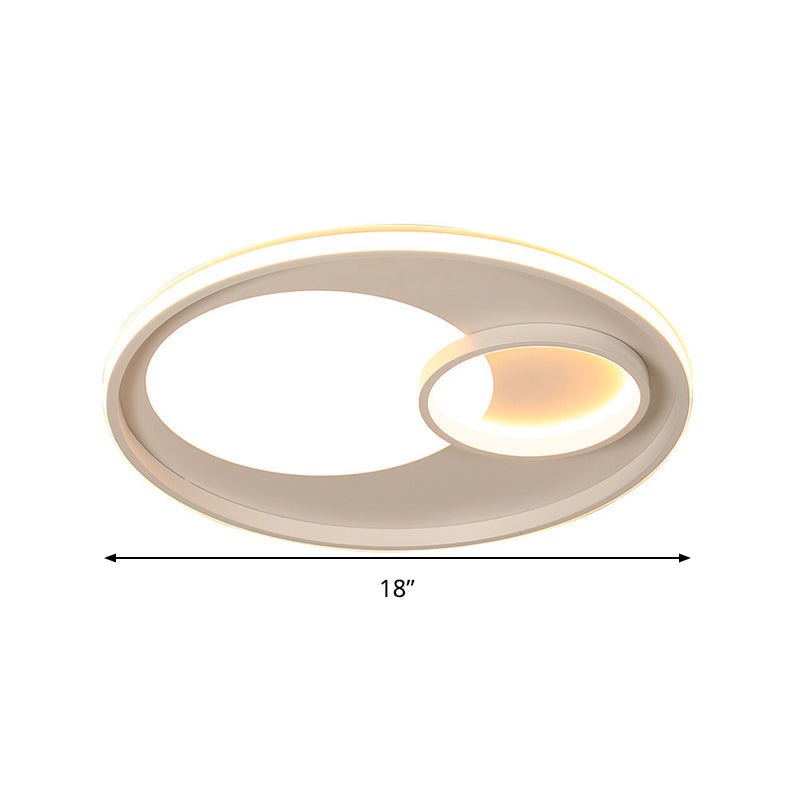 Modernist LED Acrylic Ceiling Light Fixture - 18"/21.5" Diameter - Warm/White Light - Remote Control Dimming