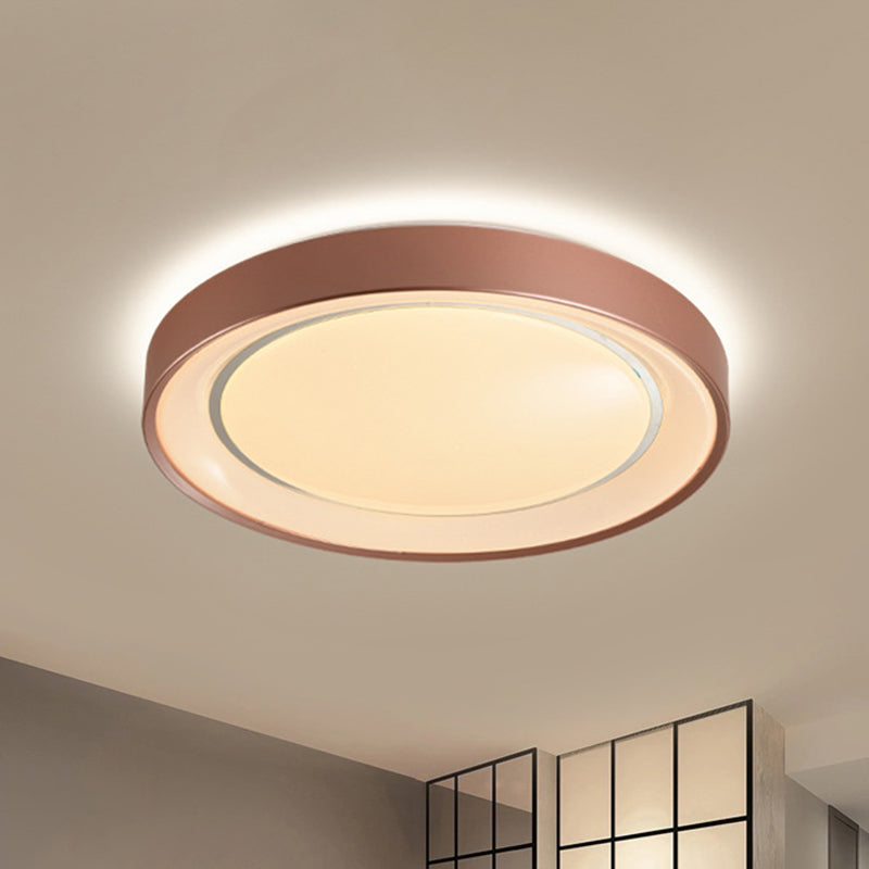 Plafonnier LED encastré élégant couleur champagne - 19,5 po de diamètre Plafonnier métallique Simplicity
