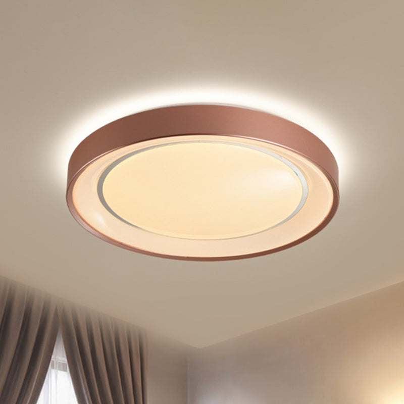 Plafonnier LED encastré élégant couleur champagne - 19,5 po de diamètre Plafonnier métallique Simplicity
