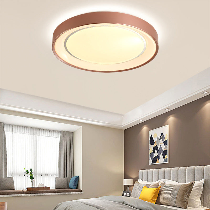 Plafonnier LED encastré élégant couleur champagne - 19,5 po de diamètre Plafonnier métallique Simplicity