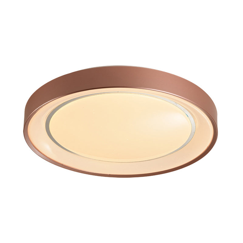 Plafonnier LED encastré élégant couleur champagne - 19,5 po de diamètre Plafonnier métallique Simplicity