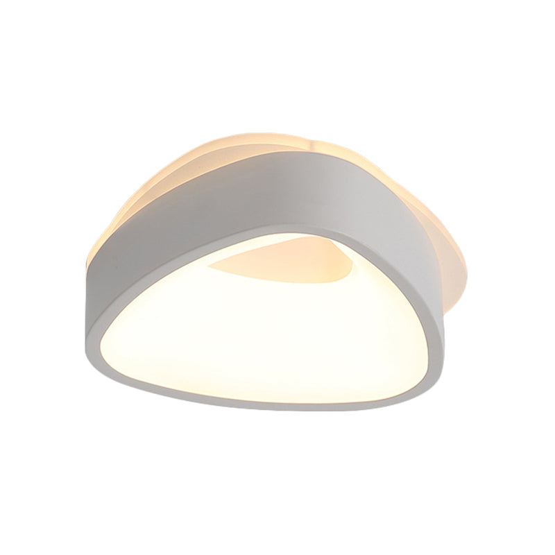 Modern Nordic LED Ceiling Light in Grey/White: Triangle, Round, or Square Design