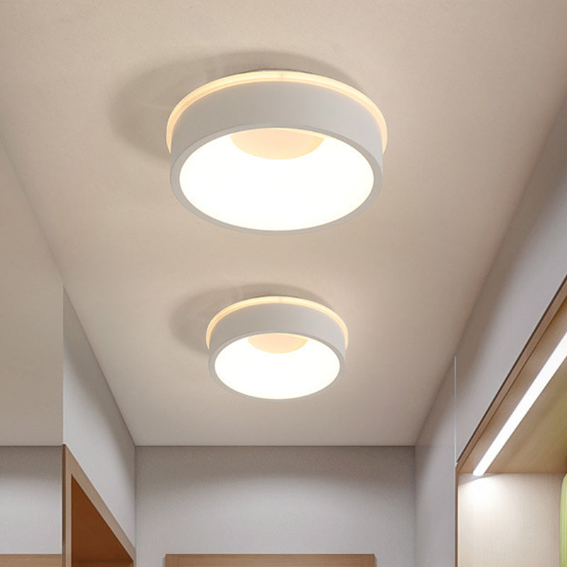 Modern Nordic LED Ceiling Light in Grey/White: Triangle, Round, or Square Design