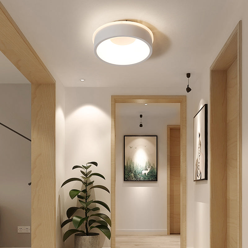 Modern Nordic LED Ceiling Light in Grey/White: Triangle, Round, or Square Design