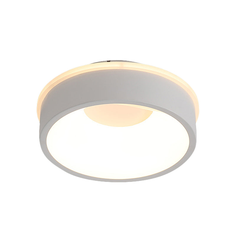 Modern Nordic LED Ceiling Light in Grey/White: Triangle, Round, or Square Design