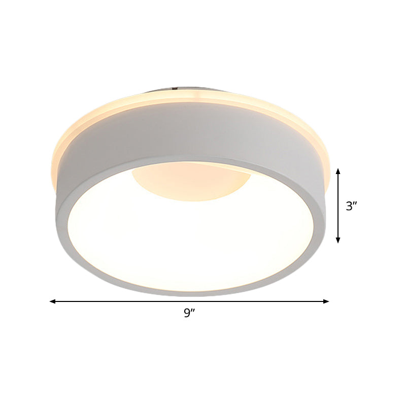 Modern Nordic LED Ceiling Light in Grey/White: Triangle, Round, or Square Design