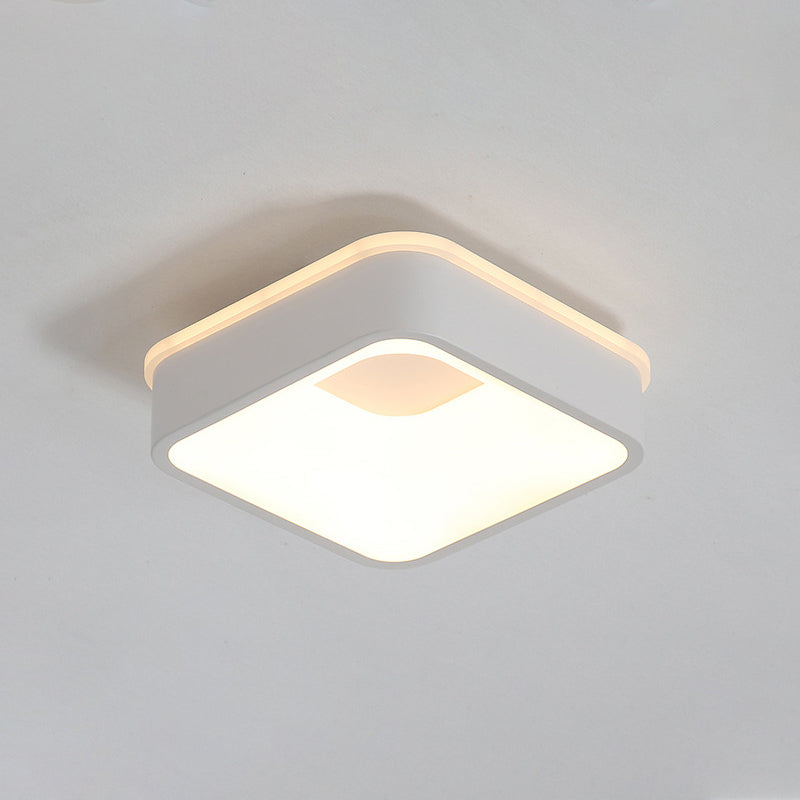 Modern Nordic LED Ceiling Light in Grey/White: Triangle, Round, or Square Design