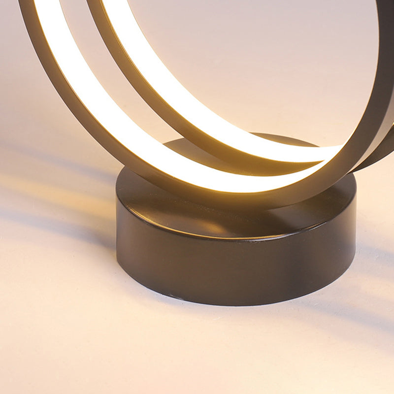 Minimalist Black/White LED Flush Mount Ceiling Light with Warm/White/3 Color Lighting