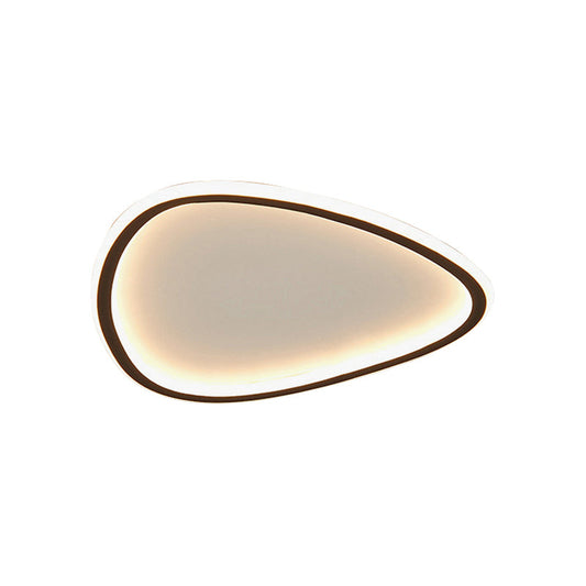 Minimalist Black Led Teardrop Metal Ceiling Light - Warm/White/3 Color Options 15/19 Width