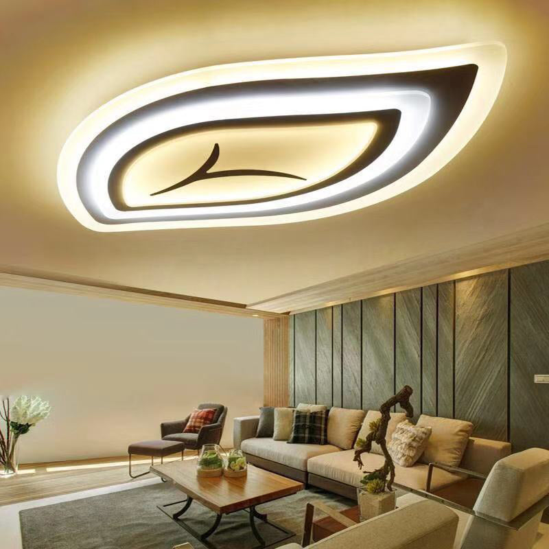 Modern Acrylic LED Ceiling Light with Stepless Dimming in Warm or White Light - 21.5"/25.5"/33.5" Wide