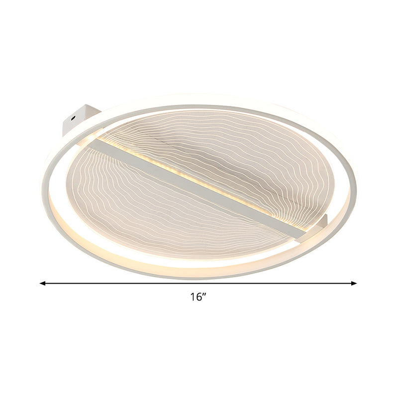 Minimalist LED Ceiling Light for Bedroom - Ultra-Thin Acrylic Flush Mount in Warm/White