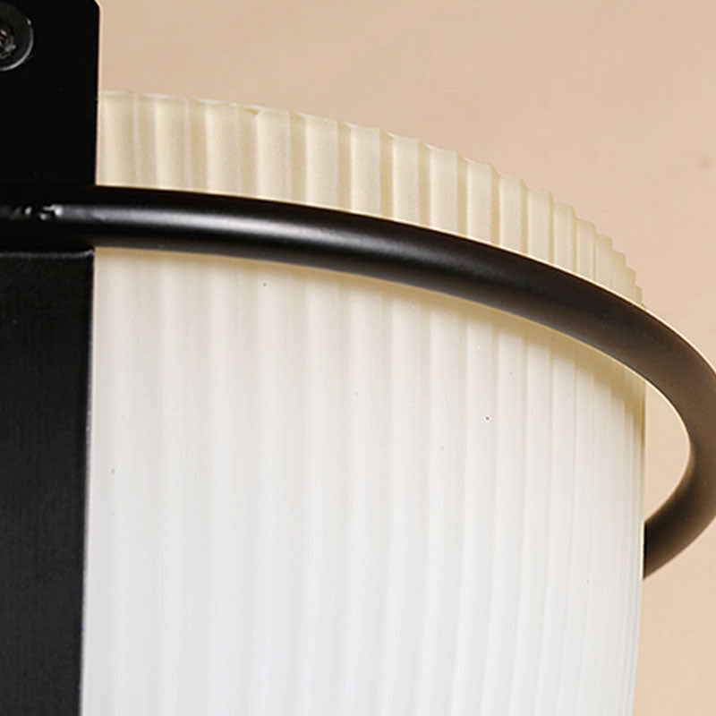 Rustic Milk Glass Bowl Pendant Light With Prismatic Design | Black Foyer Hanging Ceiling Lamp