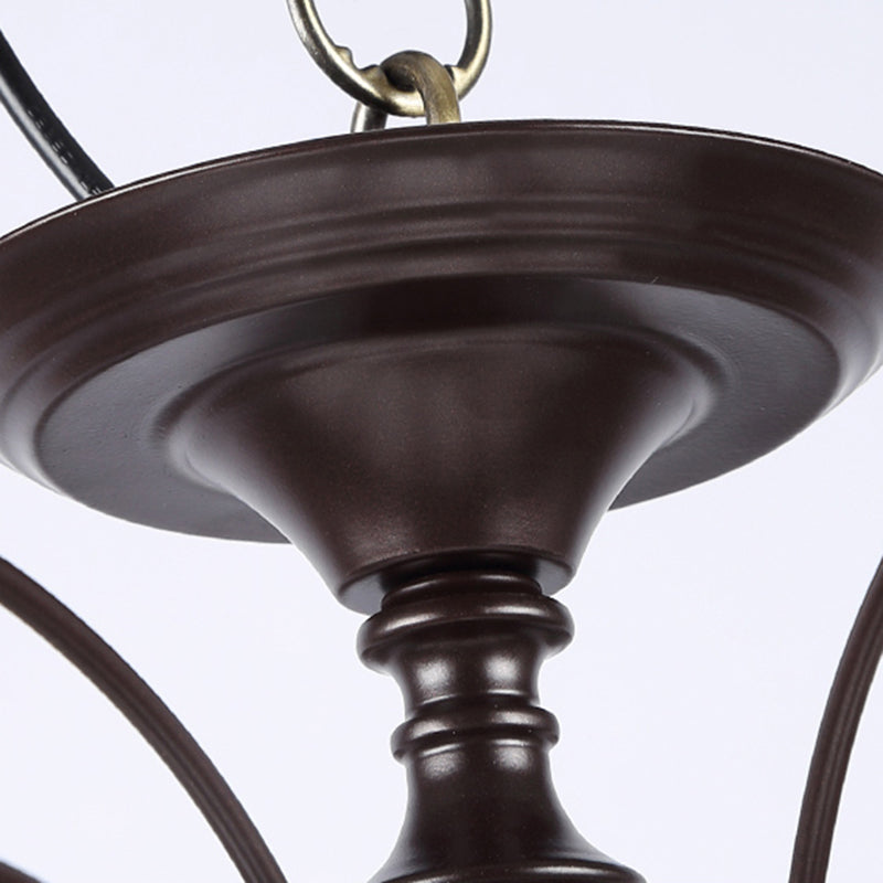 Lustre suspendu en verre taillé de style victorien en bronze pour salon - 3/6/8 lumières