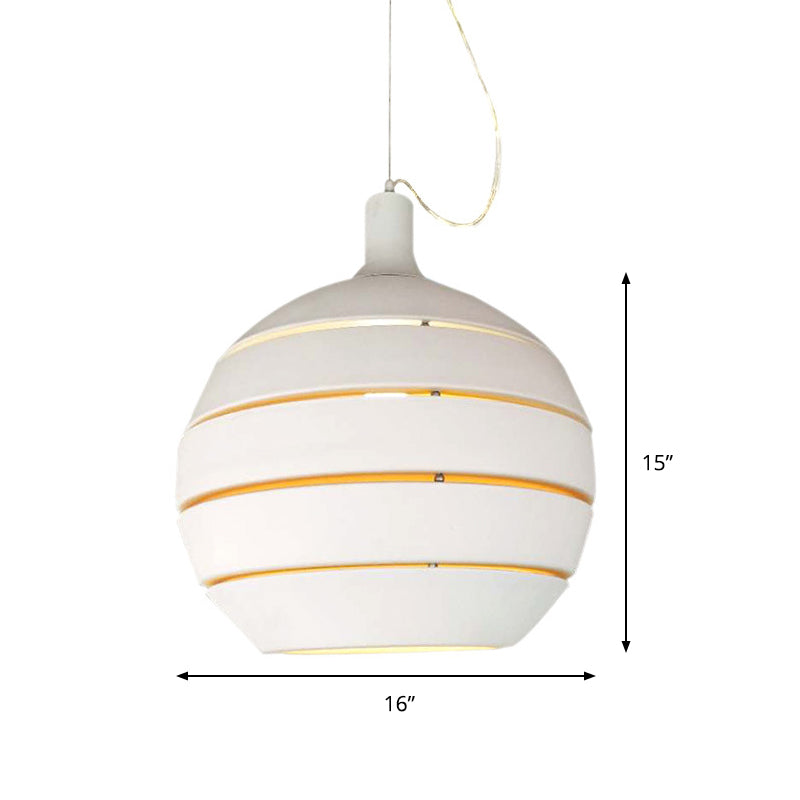 Contemporary White Globe Drop Pendant Light for Dining Room