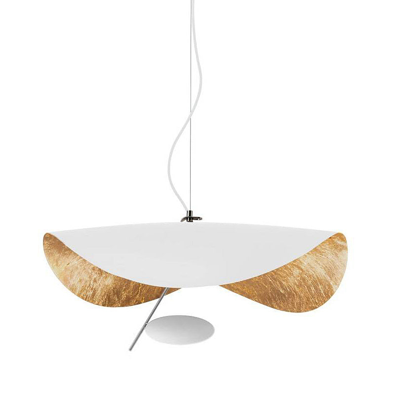 Modern Metal Geometric Pendant Light Kit - 16"/23.5" Wide - White/Black - Down Lighting for Living Room
